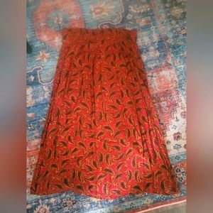 Red paisley skirt